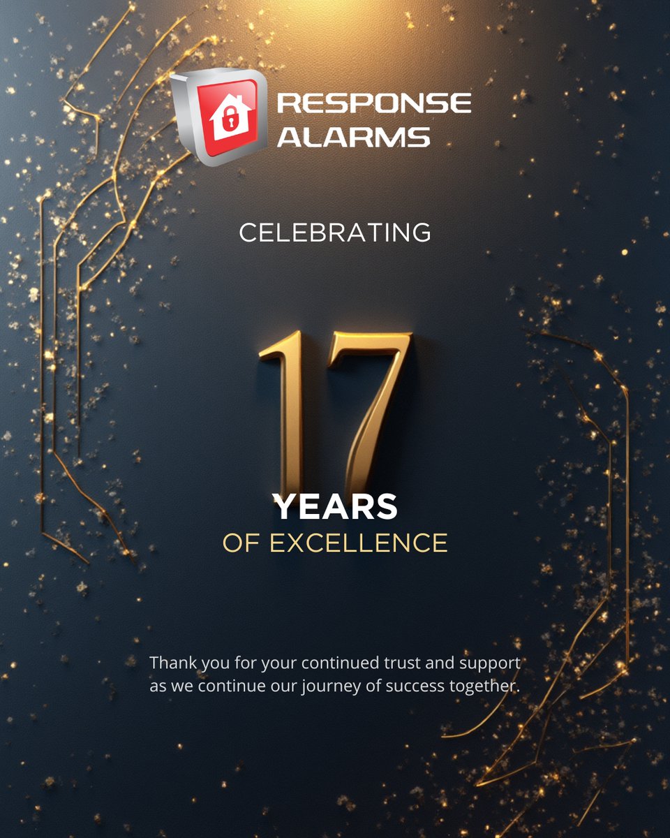 responsealarms's tweet photo. We want to thank our clients and partners for the trust you have placed in us throughout this journey. Your continued support inspires us to continue innovating and striving for excellence in Electronic Security. Here’s to the milestones that lie ahead! 🔐🎉
#17yearsstrong https://t.co/vVHuiytnYd