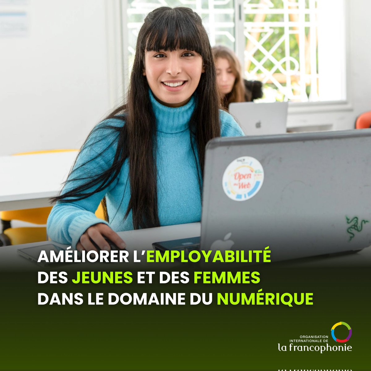 OIFrancophonie's tweet image. Le projet #DCLIC de l’OIF transforme le #numérique en levier d’emploi pour les jeunes et les femmes francophones, en leur apportant des compétences recherchées et immédiatement mobilisables sur le marché du travail.

À travers des formations certifiantes, le projet offre de