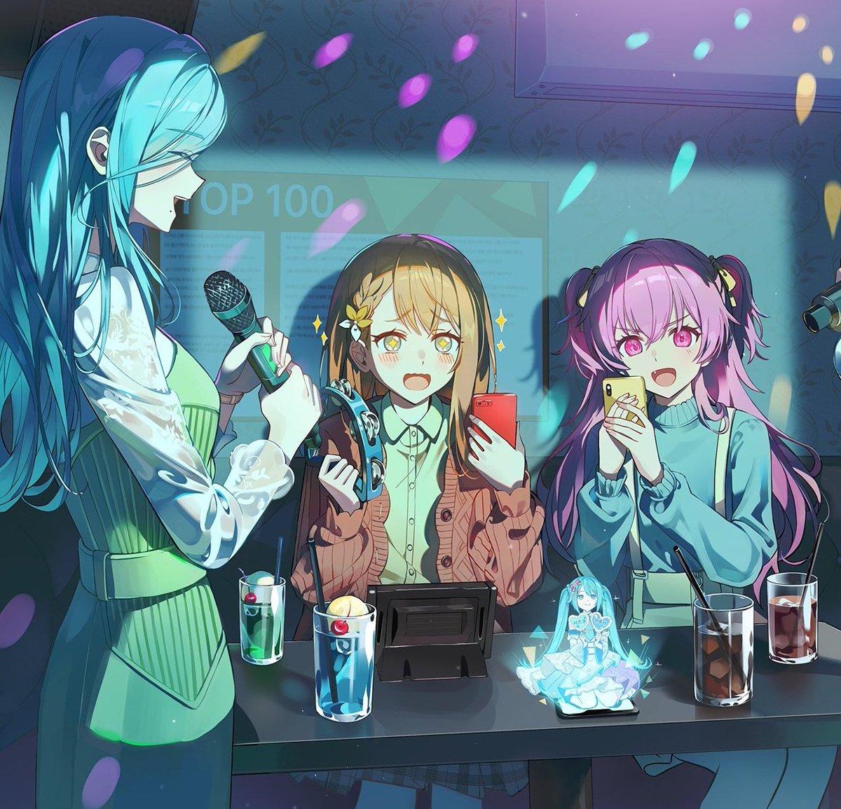 New kr sekai illustration and airi is filming shizuku oh my god😭