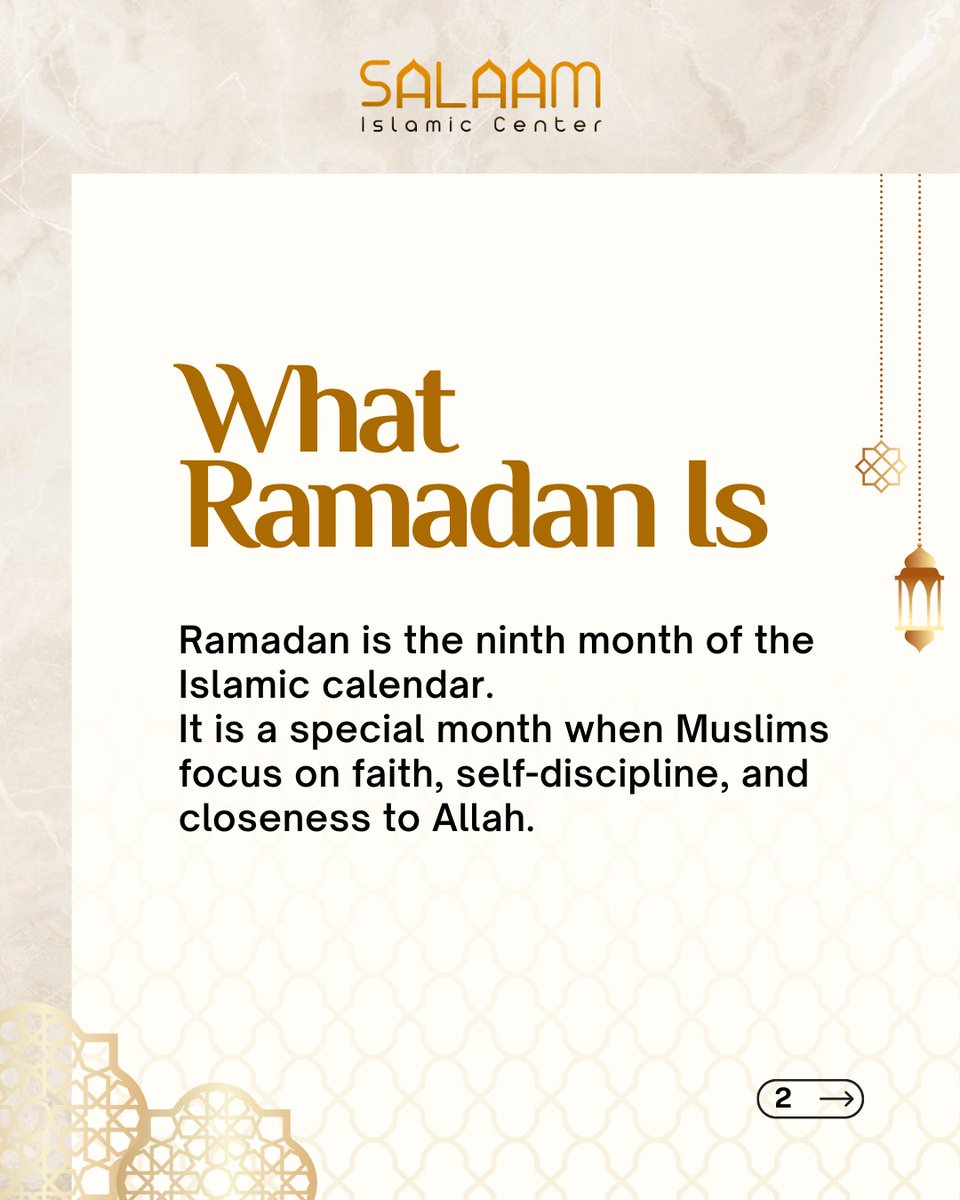 Salaamicorg's tweet photo. While fasting from dawn to sunset is a key part of Ramadan, its true essence goes much deeper.

#salaamicorg #ramadan #what_is_ramadan #islamicknowledge #ramadanprep #islamiccalendar #fastinginislam #quranreminder #islamiceducation #deenawareness #muslimcommunity #faithlearning https://t.co/Jw435xA0Mp