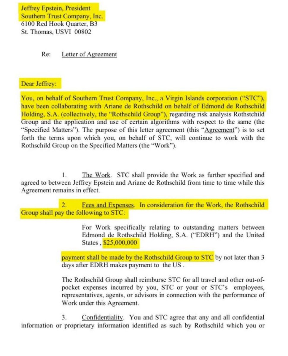 🚨🇮🇱 BREAKING — Rothschilds Gave Epstein $25,000,000