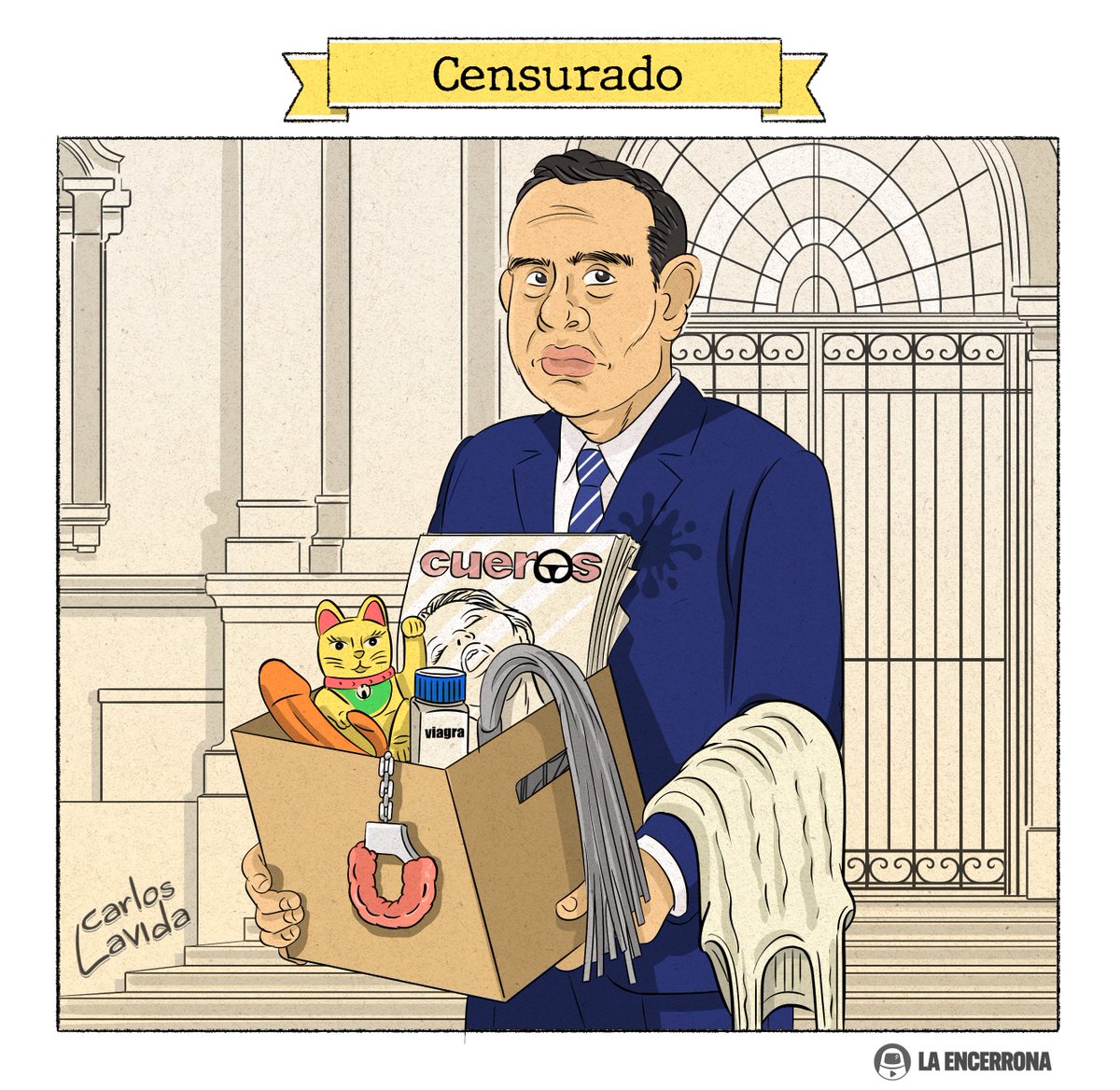 Censurado
Mi viñeta de hoy para <a href="/laencerronaperu/">La Encerrona</a> 
#pajagate #chifagate 
Suscríbete para más caricaturas