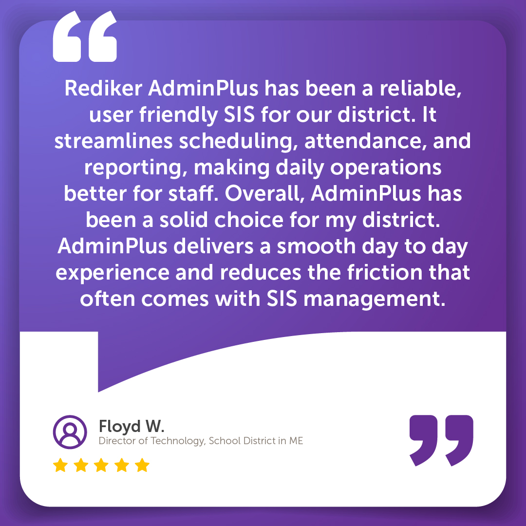 The AdminPlus Student Information System by Rediker Software has been helping schools streamline school management and school-to-home communication for over 45 years, but here is what people are saying about it in 2026! #edtech