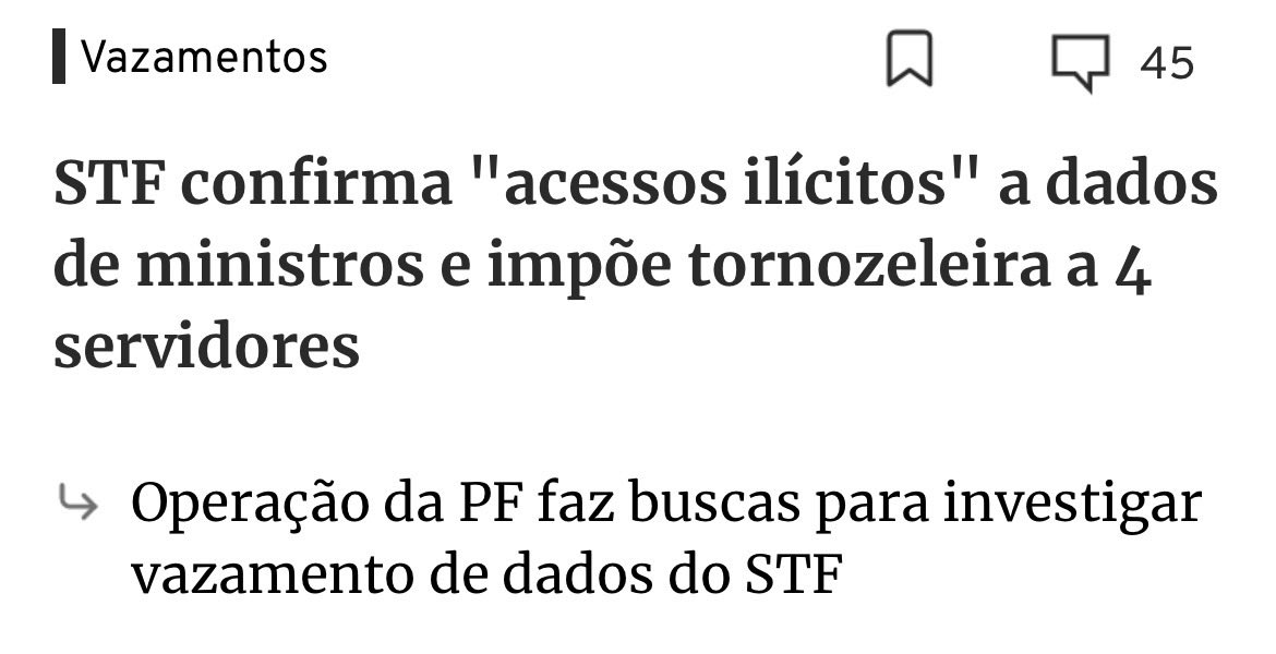 O problema não é a empresa de um ministro da Suprema Corte receber 35 milhões de um fundo ligado ao Master, tampouco a esposa de outro ministro receber 129 milhões por um contrato de advocacia. O problema é o vazamento.