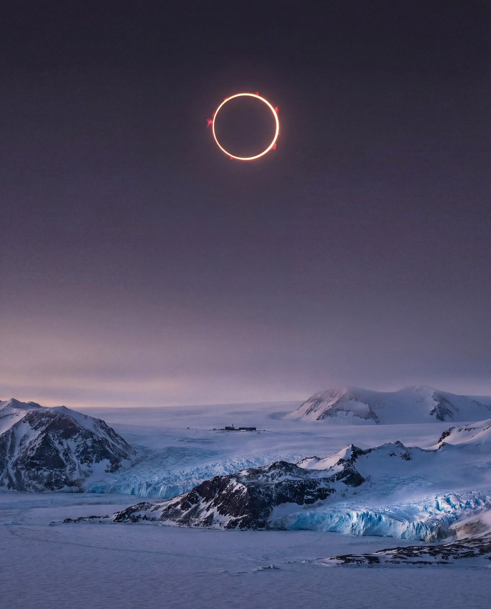 🚨 Un 'Anillo de Fuego' acaba de aparecer en el cielo en su impresionante fase máxima, capturado sobre la Antártida...

📸 : ALEJANDRO PAGNI