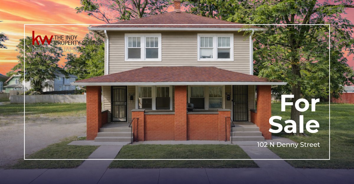 Are you looking for a home in the Indianapolis area? If so, check out this #duplex listing before it's gone! Give us a call at (317) 886-8477 for more information.

Buy | Sell | Build | Invest | REO
Ranked in Top 1.5% of REALTORS... homeforsale.at/102_N_DENNY_ST…