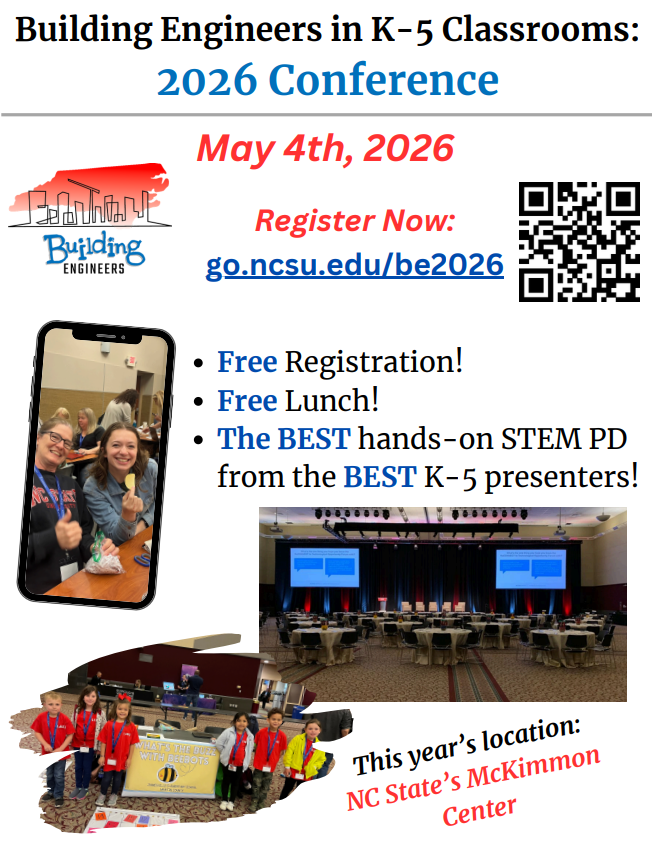 Excited to attend the K-5 Building Engineers Conference this spring. Register now to join the fun!! go.ncsu.edu/be2026