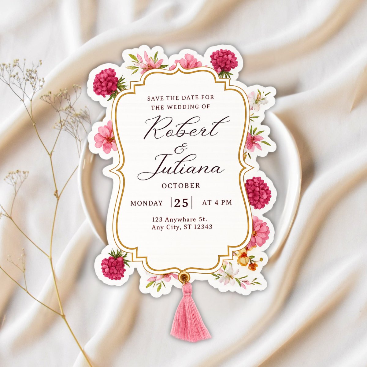 giraffteee's tweet photo. ✨ Announce your big day in style!
Luxury floral Save the Date card with gold eyelet, elegant tassel &amp; kraft envelope. Printed on premium 250gsm matte paper. Fully personalized &amp; available in any language 🌍

Order via Etsy or send me a DM for custom details 🤍💌

#SaveTheDate https://t.co/ieUeJf7xgB