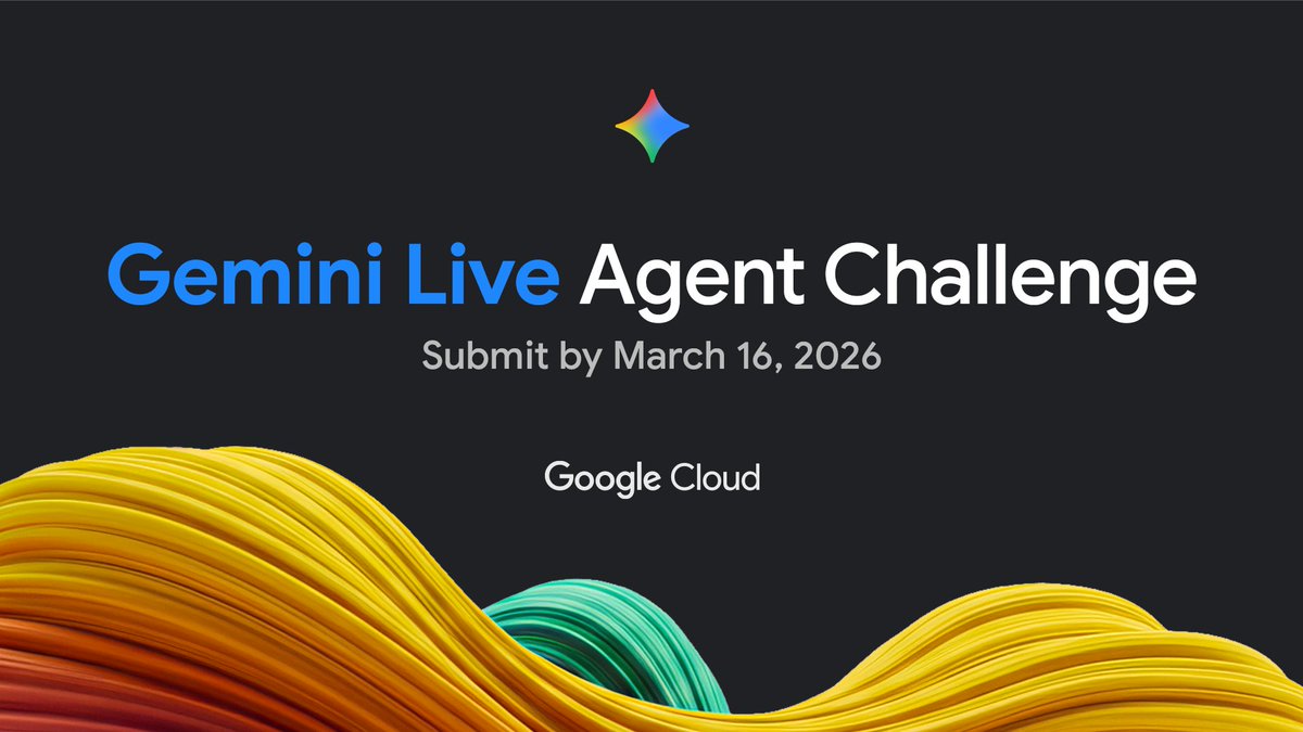 The chat box is officially too small for your ideas📦

The Gemini Live Agent Challenge is officially live! ⚡️

<a href="/googleaidevs/">Google AI Developers</a> Multimodal Live API lets you build agents that listen, see, and react in the moment. What new experiences will you build? 

🏆$80k in prizes
📅Deadline Mar