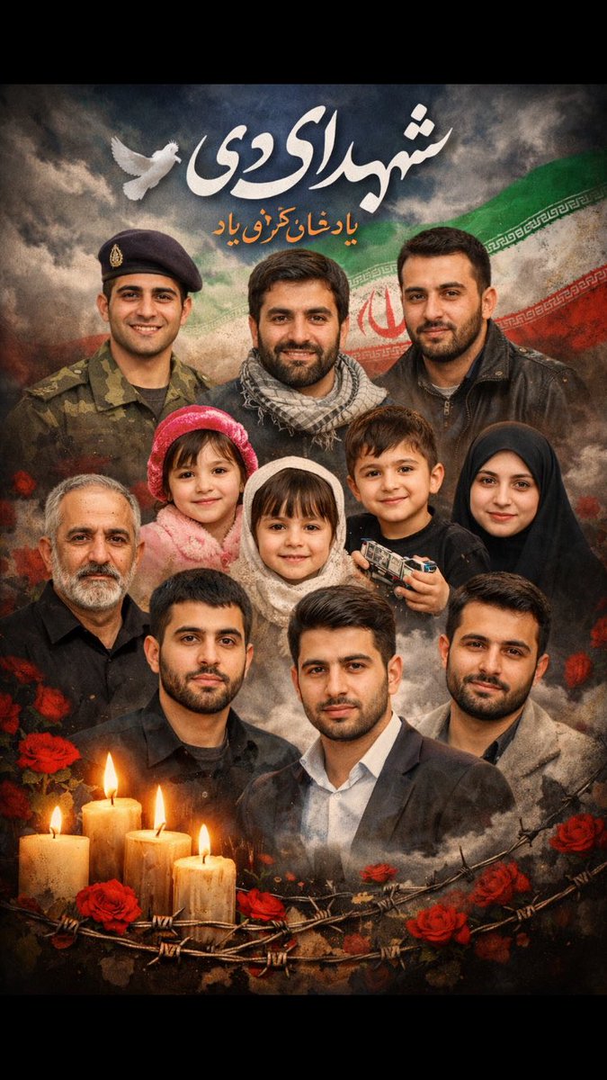 این شهدا نه از میان لایه‌های خاص، که از قلب همین کوچه و بازار برخاسته بودند.
تصویر لبخندهای نیمه‌تمام‌شان سندی است بر وحشی‌گری کسانی که از مردم می‌ترسند.
یادشان در حافظه محله‌های این سرزمین برای همیشه سبز و راهشان تا ابد ادامه دارد.
#۲۴۲۷_شهید_ترور