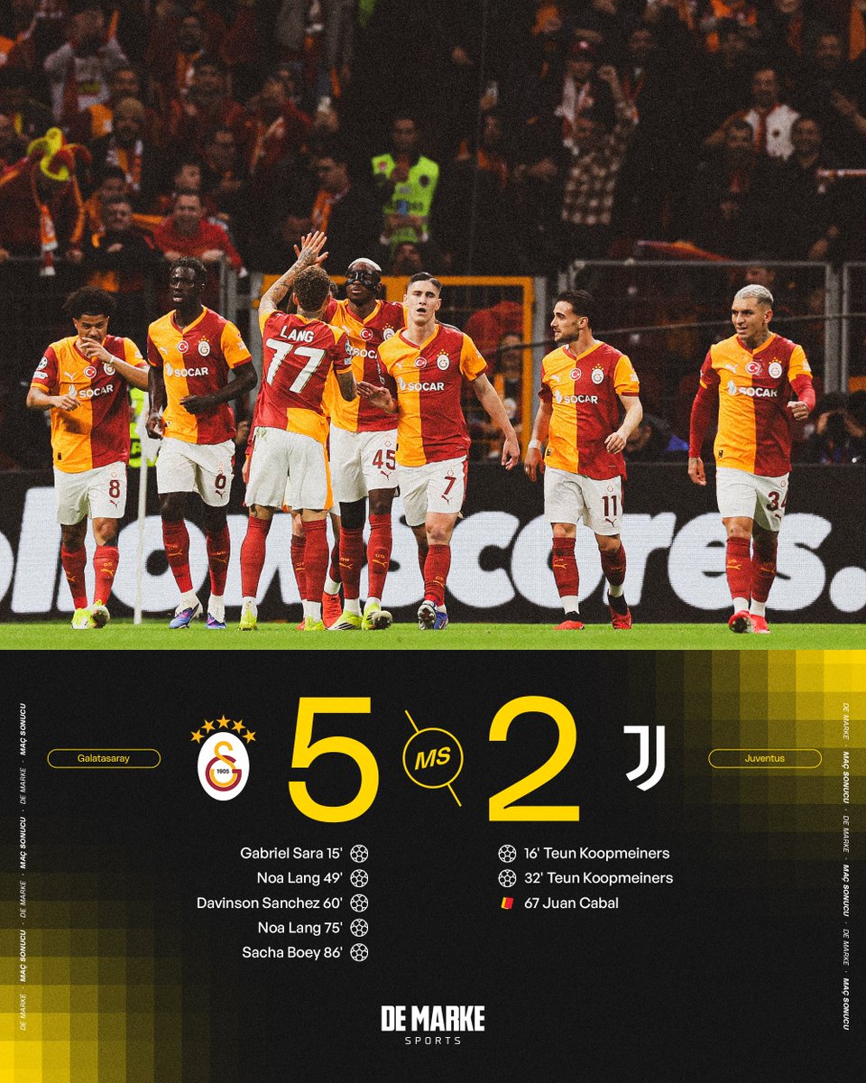 GALATASARAY, JUVENTUS’U DARMADAĞIN ETTİ!
