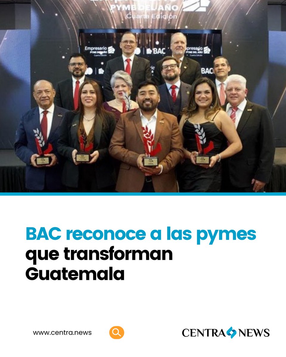 📈🇬🇹 #EmpresarioPyme | En la cuarta edición del Galardón Empresario Pyme del Año, BAC celebró la innovación, expansión y compromiso social de emprendedores que impulsan el desarrollo económico desde distintas regiones del país.

🏆 El máximo reconocimiento fue para Chocolatería