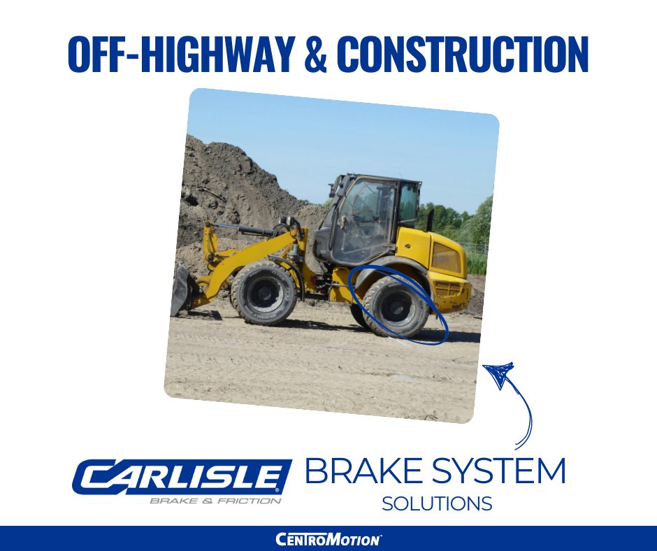 CarlisleCBF's tweet photo. #CarlisleCBF is built into the machines that keep construction moving. Our SAHR Park Brake helps eq stay put on uneven ground, while our Wet Friction Materials deliver reliable performance through long shifts and tough terrain.

Visit us online to learn more about our solutions. https://t.co/a7lP3gZnzC