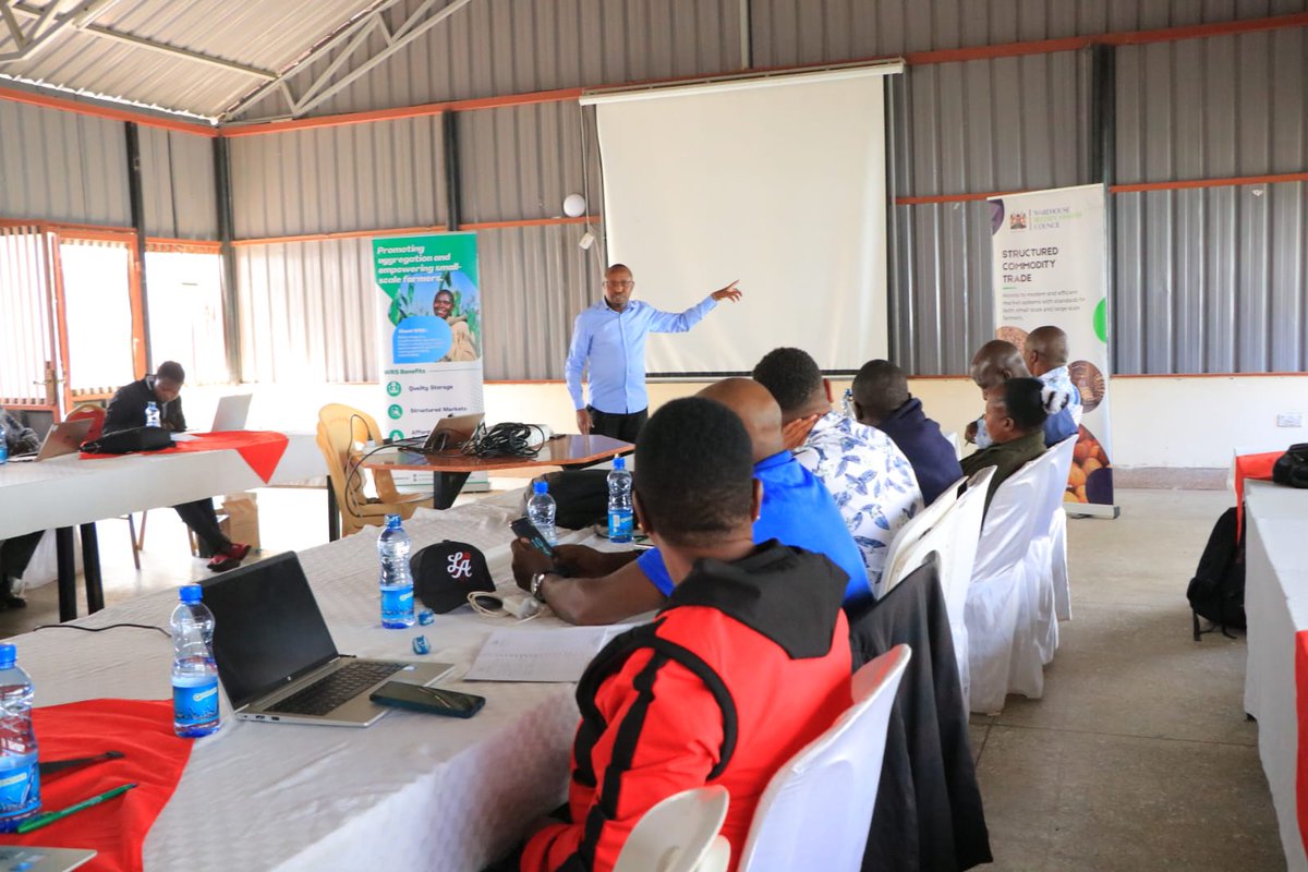 wrscke's tweet photo. The Council has officially kicked off a week-long training on Warehouse Receipt System licensing for County Licensing Committee members from Bungoma, Tharaka Nithi, Nakuru, Uasin Gishu, Trans Nzoia, and Kisumu. 
#ValueChainDevelopment #WRS https://t.co/nLitEmj0ph