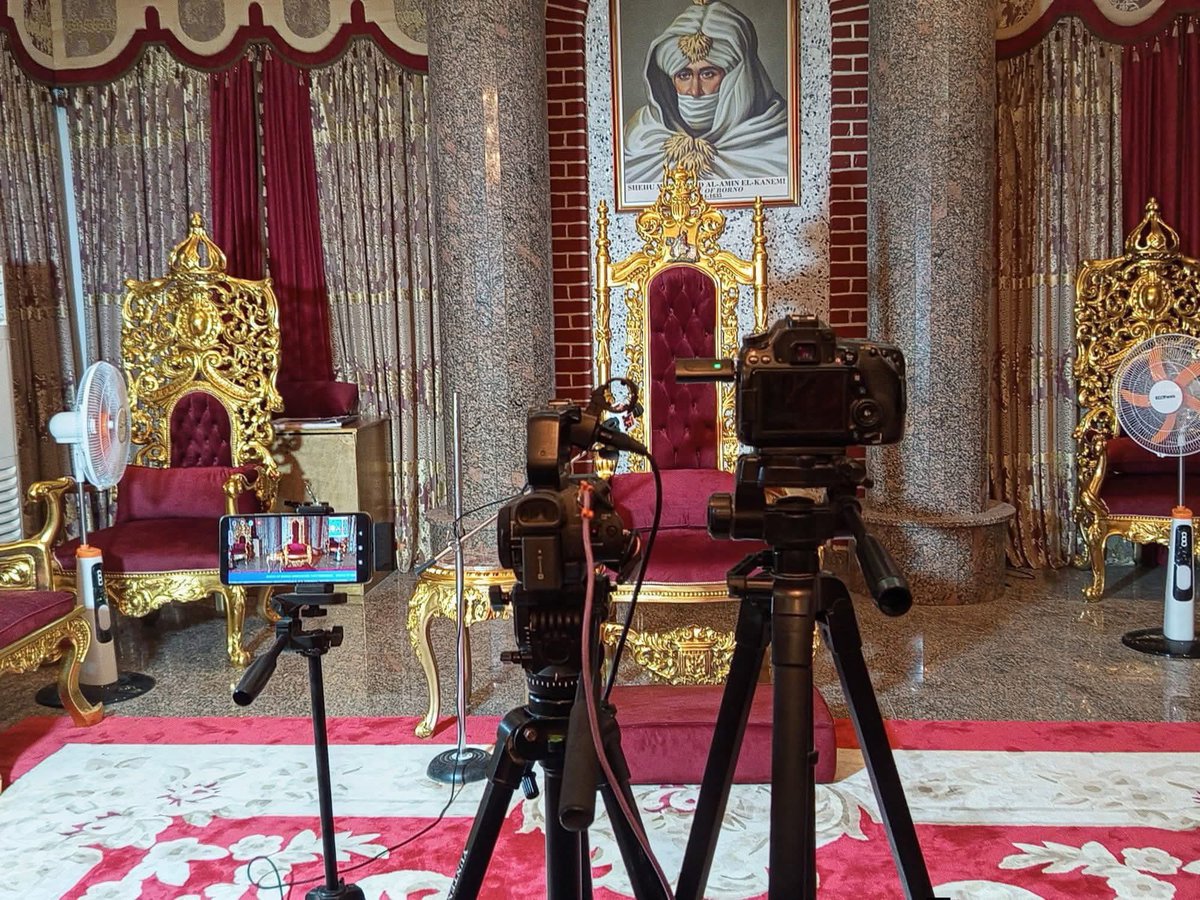 Imranmuhdz's tweet photo. From the Palace of the Shehu of Borno: Now, His Highness, the Shehu of Borno, is set to officially announce the sighting of the Ramadan moon. https://t.co/knP4wrlA85