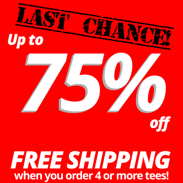 ♥️5 People who ‘Repost’ this WIN a FREE TEE! ⚡️ Be Quick - you can still get £4/€4/$4 tees in our BIG SPRING SALE at qwertee.com/shop?sort=price!!💥That's up to 75% OFF!! 😍 ALL TEES are £8/€10/$12 or LESS!! ✅ FREE SHIPPING for 4+ Tees! ⚠️ HURRY, Sale ENDS TOMORROW!!