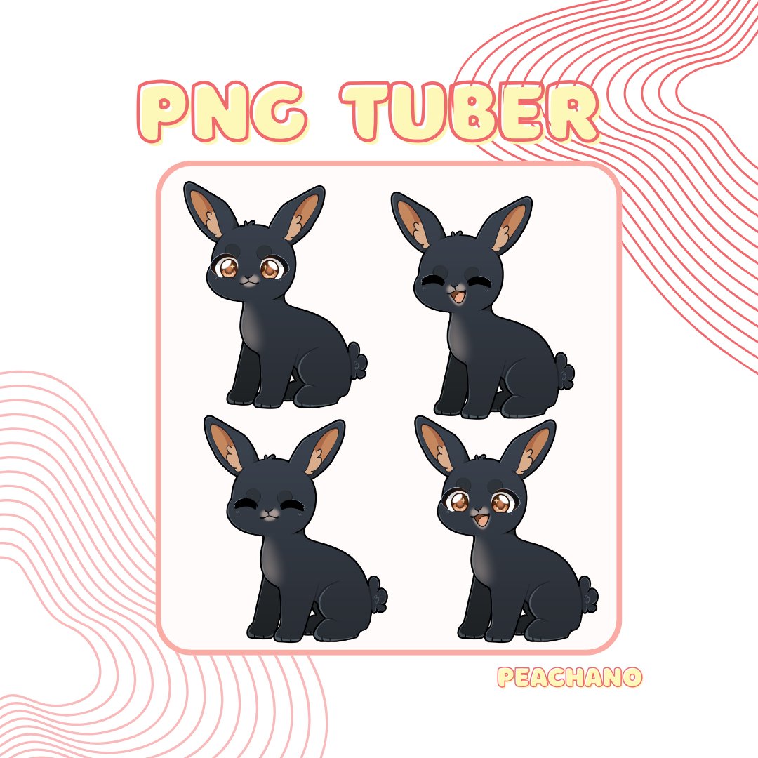 First vgen commission! I got to draw a cute bunny pngtuber!