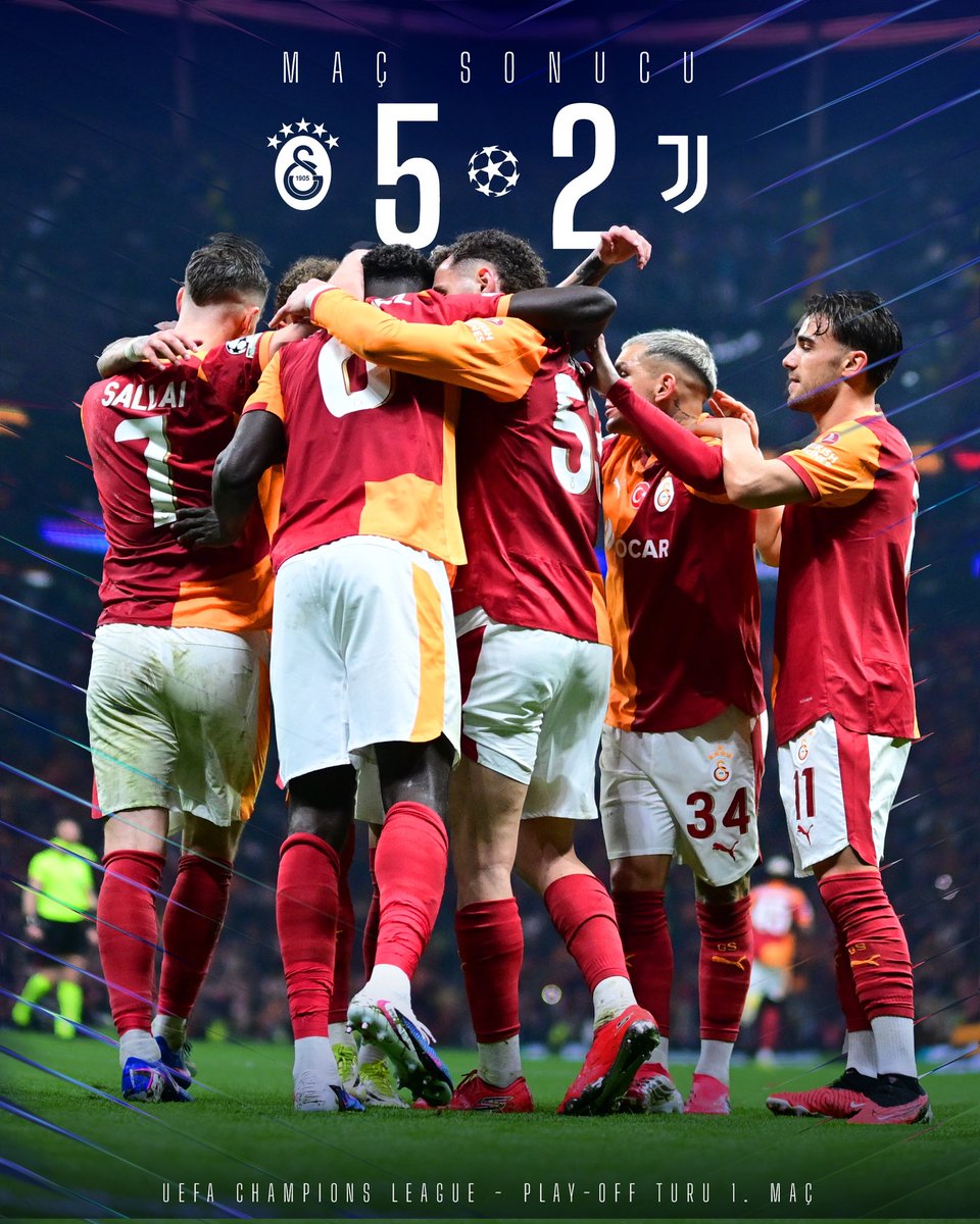Juventus'a 5'lik darbe 💪
Ey çek eyyyy👋
#Galatasaray 🦁💛♥️
#GSvJUVE #UCL