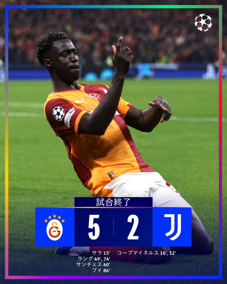 ホームで5ゴールを挙げたガラタサライがファーストレグを制しました