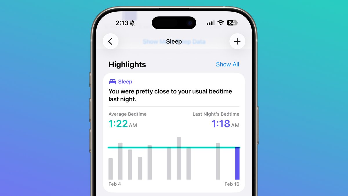 iOS 26.4 Adds Average Bedtime Metric and Restores Blood Oxygen to Health App Vitals Graph https://t.co/NsWh0X2mmK