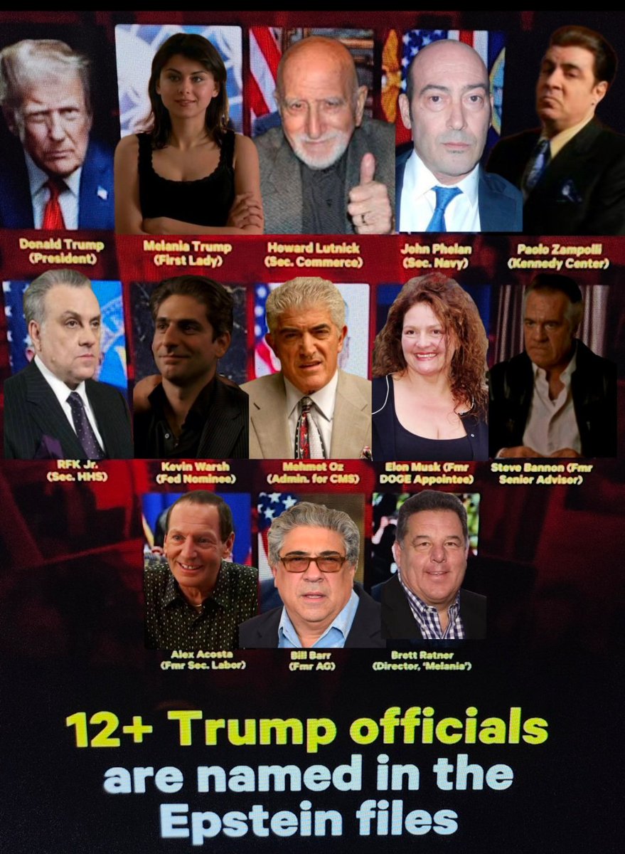 This graphic screamed "Dollar Store Sopranos" when I saw it. Kept Temu Soprano unchanged, but ya see it too now, right?

Graphic via: <a href="/MeidasNetwork/">MeidasTouch Network</a> <a href="/MeidasTouch/">MeidasTouch</a> &amp; <a href="/meiselasb/">Ben Meiselas</a> 
#TrumpEpsteinFiles
#EpsteinTrumpCoverUp
#EpsteinTrumpPedoFiles
#EpsteinFiles