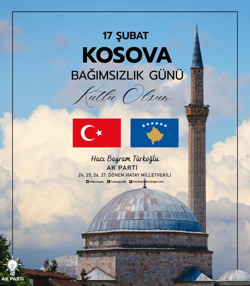 HBTurkoglu's tweet image. 📌Osmanlı Hakanı 1. Murat Hüdevendigar'ın Yadigârı, Avrupa'nın En Genç Ülkesi, Dost ve Kardeş #Kosova Cumhuriyeti'nin Bağımsızlığının 18. Yılı Kutlu Olsun 🇹🇷🤝🇽🇰🇦🇱

✨️Ortak Tarih ve Kültür Birliğimizin Bulunduğu Tüm Kosova'lı Kardeşlerimize Barış, Refah ve Esenlik Dolu Bir