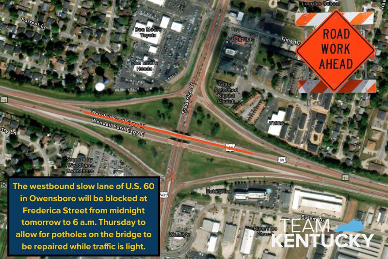 Lane Restrictions on U.S. 60 in Daviess County Tomorrow Night

content.govdelivery.com/accounts/KYTC/…