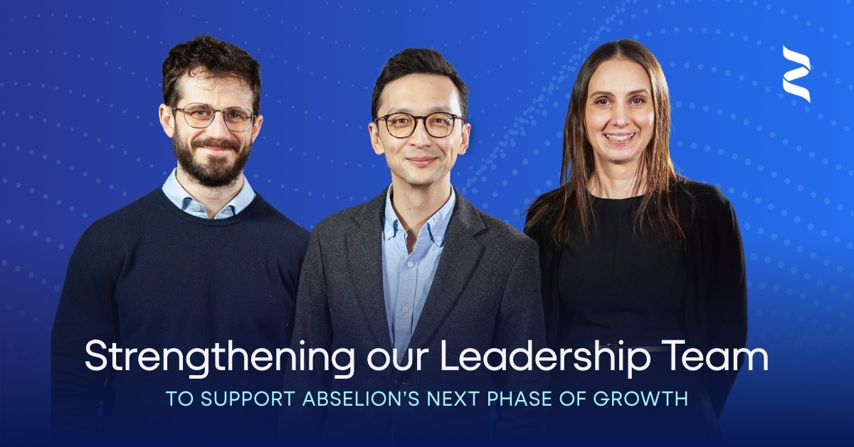 Leadership update at Abselion:
Paolo Romele → SVP of Technology
Kim Orton-Smith → SVP of Commercial
Strengthening both technical leadership and commercial execution as we scale.