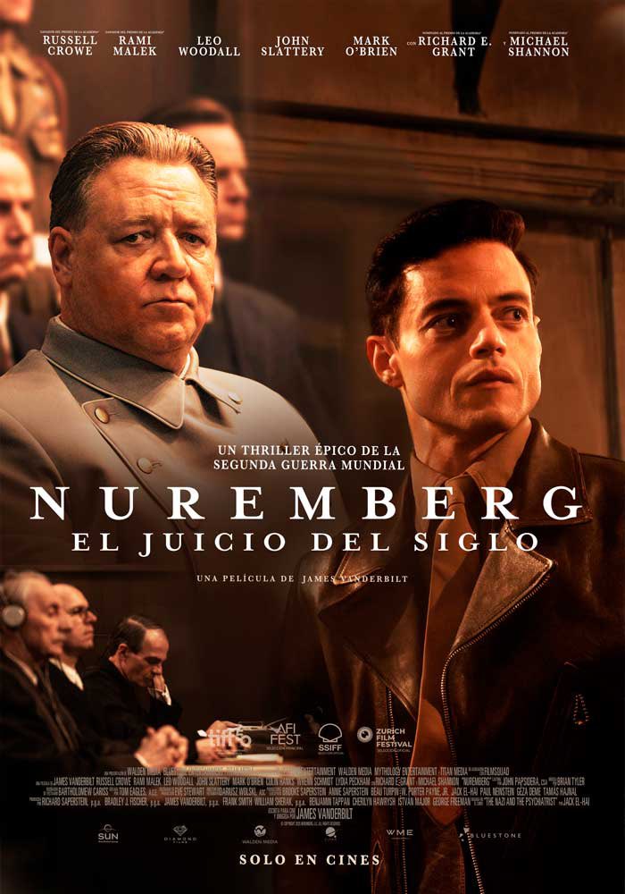 SandymoonDCS's tweet photo. Véanla vale mucho la pena.
De la mano de #DiamondFilms. El #juicio que cambió la historia vuelve al #cine, "Nuremberg: el juicio del siglo" llega este 26 de febrero. Retrata uno de los procesos judiciales más relevantes del siglo XX con Rami Malek y Russell Crowe. #historia https://t.co/TRhumTll83