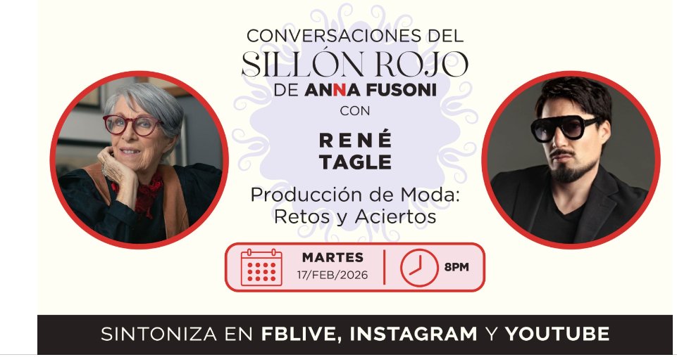Hoy en el Sillón Rojo...estaré con René Tagle para hablar de producción de eventos de moda.

facebook.com/share/1CKdQQuB…