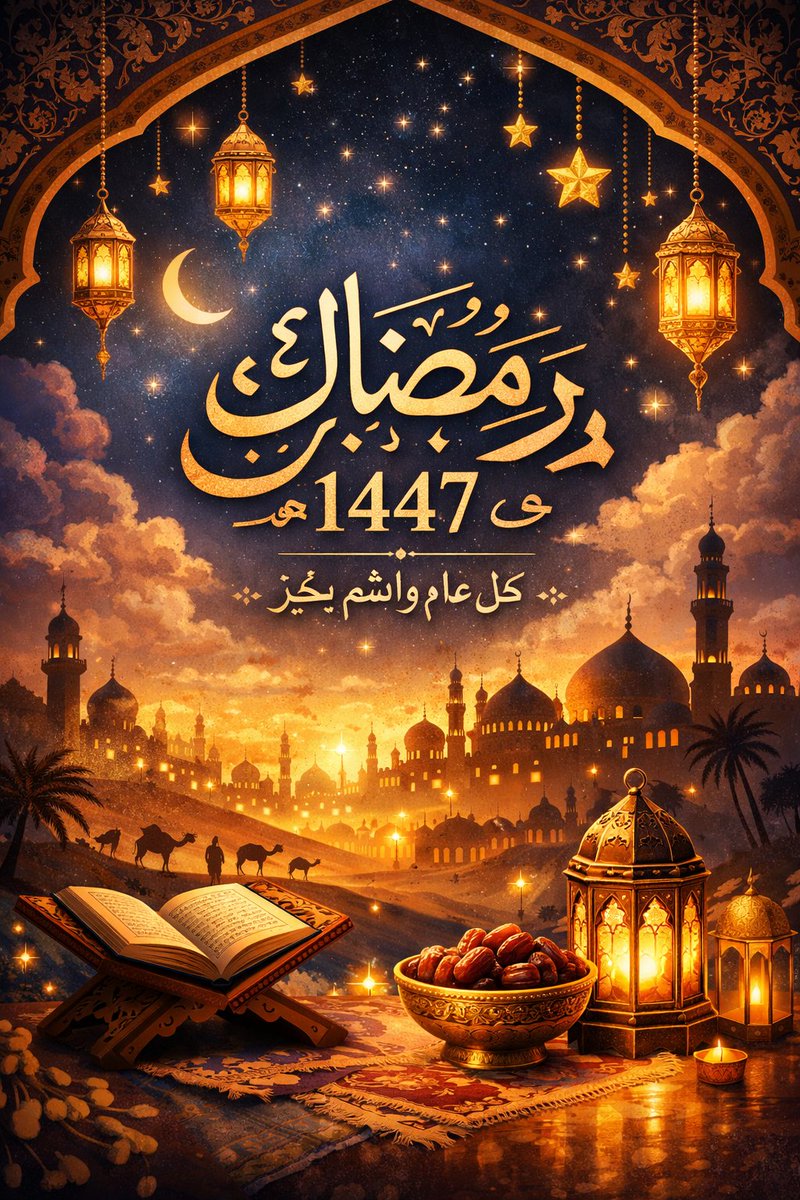 khaledaysh's tweet photo. نسأل الله أن يتقبّل صيامكم وقيامكم، وأن يكتب لكم فيه الأجر العظيم، ويجعل أيامه عامرةً بالطاعات، ولياليه مفعمةً بالسكينة والرحمات، وأن يحقق لكم فيه ما تتمنّون من الخير والتوفيق.
 رمضان مبارك وكل عام وأنتم بخير 
🌙 🌙🌙🌙 https://t.co/yOL1NaVEIx