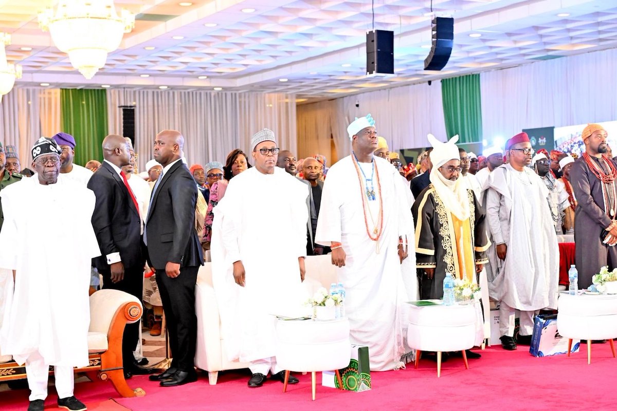 aonanuga1956's tweet photo. STATEHOUSE PRESS RELEASE

PRESIDENT TINUBU TO YOUNG HEALTH FELLOWS: SERVE WITH HONOUR, HUMILITY AND COURAGE, THE NATION BELIEVES IN YOU 

President Bola Ahmed Tinubu on Tuesday urged the young fellows of the Federal Government's National Health Fellowship Programme to serve with honour, humility and courage, assuring them that the government will work assiduously to secure their career paths.

President Tinubu said this during the first National Traditional and Religious Leaders Summit on Health in Abuja.

The President described the Fellows as the driving force towards achieving the Renewed National Health Alliance.

The National Health Fellows are carefully selected from each of the 774 Local Governments in Nigeria. This is the Second Cohort of the Fellows, selected to boost health care delivery nationwide, as part of a programme championed by the Federal Ministry of Health and Social Welfare.

"Today, I stand here with pride that our young people are proving yet again that Nigeria’s future is not something to fear. It is something to look forward to. I thank the Federal Ministry of Health and Social Welfare, state governments and all our partners for keeping this vision alive.

"We are working to secure your career paths through the federal structure and support from development partners. I am also aware that the Honourable Minister of Health and Social Welfare and his team have requested state governments to host a fitting graduation ceremony for you in your states as you complete your fellowship. I thank you on behalf of a grateful nation and urge you to carry the spirit of altruism, as it will bring great rewards.

``To Cohort 2, the National Health Fellowship Programme represents a new Nigeria where talent and competence help you reach your full potential. This administration recognises and believes in the potential of our youth. We will harness your energy to fuel our renewal and create opportunities that provide you with dignity, purpose and a pathway to leadership.”

President Tinubu enjoined the Fellows to work in synergy with the traditional and religious leaders to ensure effective and efficient service delivery.

"You are the driving force that traditional and religious leaders will count on to fulfil the commitment they made today as the operational backbone of this national health alliance. Bring structures where systems are weak, data where decisions lack clarity and energy where communities seek hope. You are the youthful force behind Nigeria’s health transformation,” he said

The President also urged traditional and religious leaders to support government efforts to achieve universal health coverage.

"We are building an inclusive, united and committed society to renew the hope of our people. The keyword here is HOPE. Nothing good is achieved without our hope, and we pledge to do everything possible to renew it. 

The President reaffirmed his administration’s will to sustain the war against insecurity, assuring that Nigeria will eventually win the battle. 

The Minister of Health and Social Welfare, Professor Mohammed Ali Pate, thanked the President for providing the required leadership in policy direction. He presented the 2025 State of Health Report to the President.

"We have used the 2025 State of Health of the Nation Report as a basis for the dialogue. As you can see, Christian and Muslim faiths are represented to hear their feedback, and I think we have carried some important lessons from what we have heard from them.” 

"We hereby commend the Federal and State governments for embarking on the ambitious Nigeria Health Sector Renewal Investment Initiative and for the inclusive spirit of the Health Sector Compact.

Traditional rulers and religious leaders from the six geopolitical zones of the country attended the event. Among them were the Ooni of Ife, Oba Adeyeye Ogunwusi; the Olu of Warri, Ogiame Atuwatse III; the Emir of Zazzau, Alhaji Ahmed Nuhu Bamalli; and the Tor Tiv, Prof. James Ortese Ayatsev.

Others were the Olowo of Owo, Oba Ajibade Ogunoye; the Shehu of Borno, Alhaji Abubakar Umar Garbai Al-Kanemi; Igwe Dr Lawrence Chikezie Agubuzu, the Ogbumechendu of Ezema Olo Kingdom; the Ayangburen of Ikorodu, Oba Kabiru Adewale Shotobi; and the Olumobi of Imobi-Ijesa Kingdom, Oba Jacob Adetayo Hasstrup.

The President of the Christian Association of Nigeria, Most Rev. Daniel Okoh, and the Deputy President General South of the Nigerian Supreme Council for Islamic Affairs, Alhaji Razaq Oladejo, committed to champion community healthcare coverage in their spheres of influence. 

Bayo Onanuga
Special Adviser to the President
 (Information & Strategy)
February 17, 2026