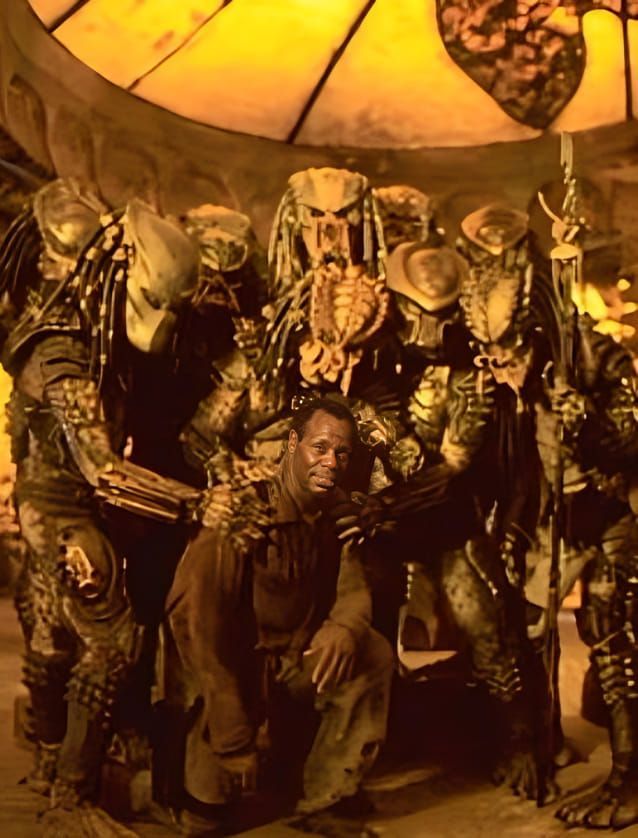 On set of Predator 2