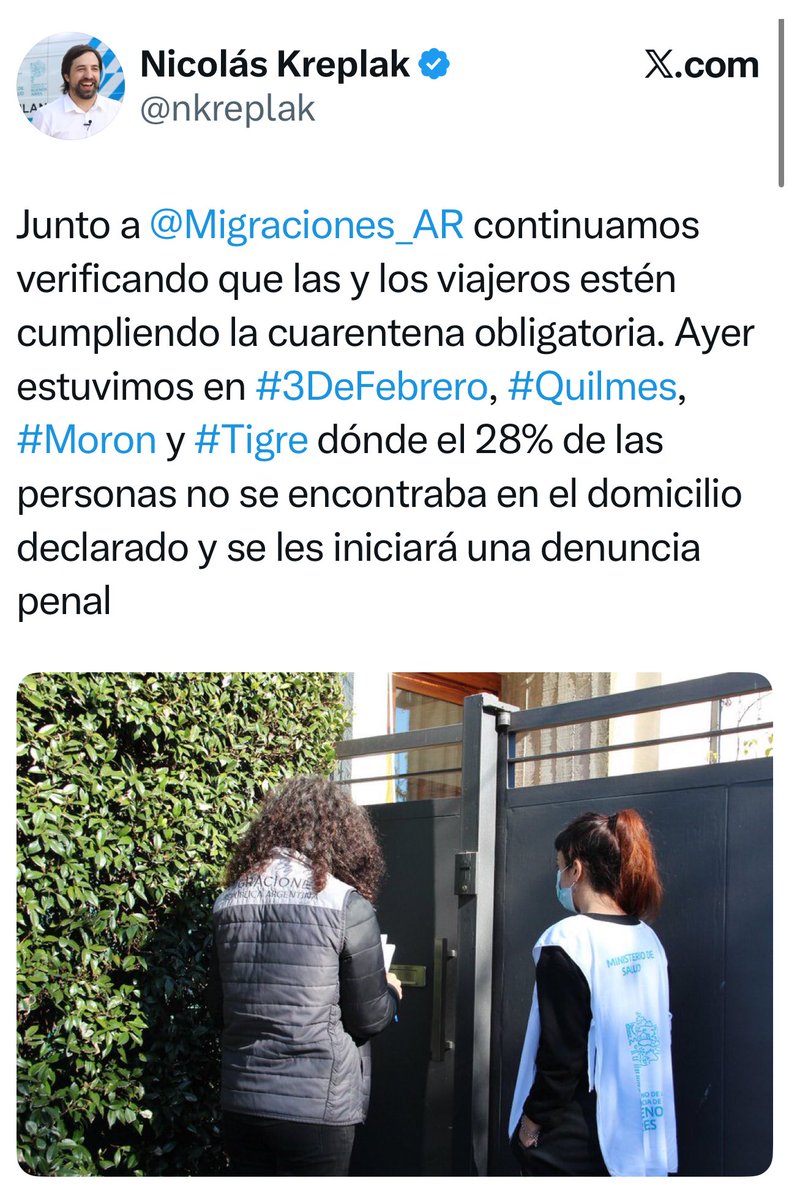 Este Kreplak que gestiona la vuelta al pais de un enfermo porque contrajo (cito textual: “un virus uruguayo que no saben que es”) es el mismo que en 2021 te mandaba a cuarentena cuando volvías del exterior aunque estuvieras sano?