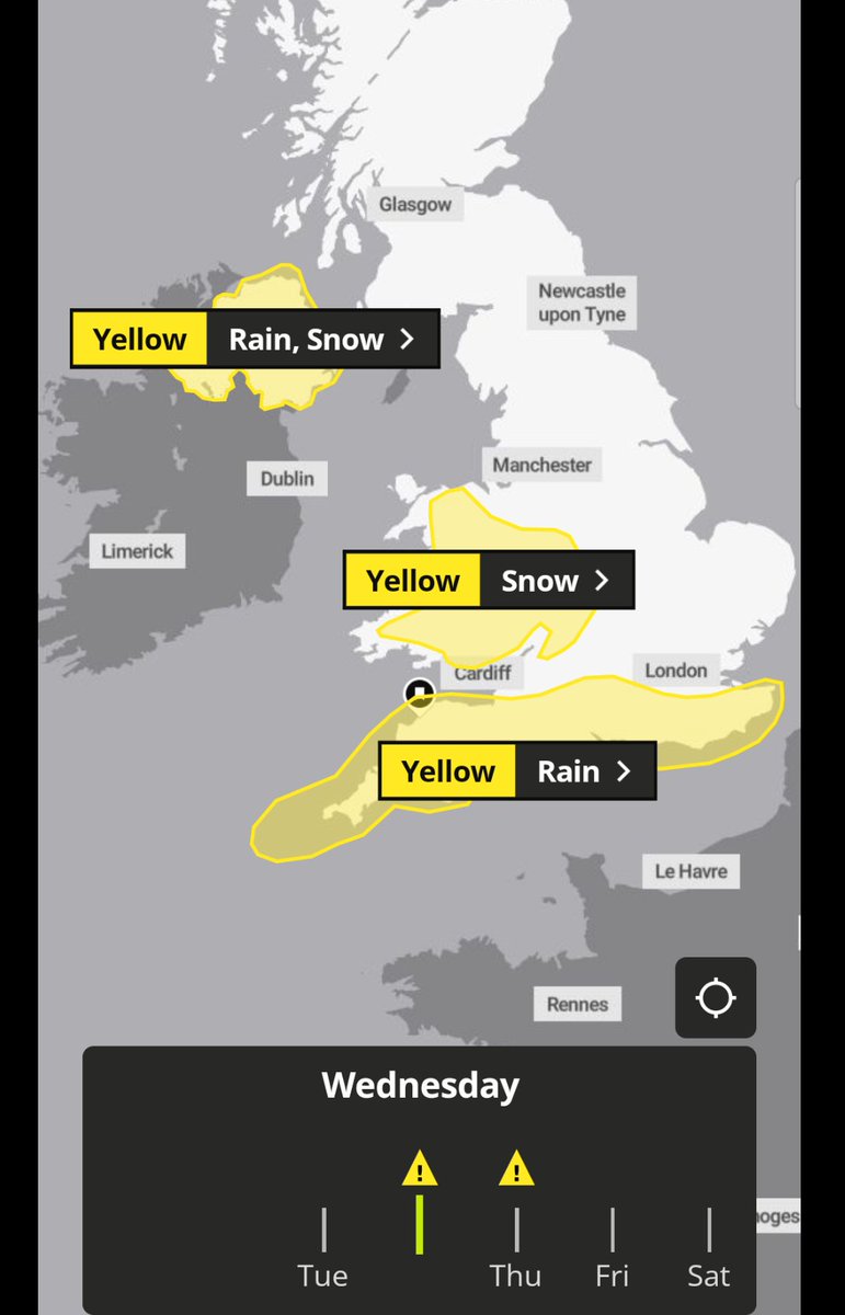 Petagna's tweet image. #Metoffice yellow warning ⚠️ for rain and snow issued for N Ireland 0400 to 2000 tomorrow 

#weatheraware
metoffice.gov.uk