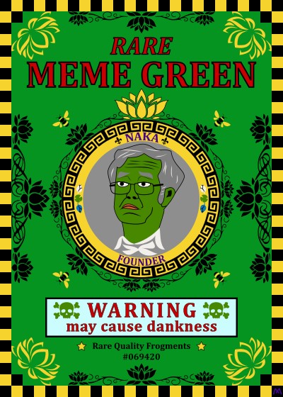 subterranean_1's tweet photo. Second @Memeticx game announcement! Win a copy of both of his latest @FAKERARES_XCP  cards and sub-assets by being the first to answer these two questions about his very deeply conceptualized MEMEGREEN.  

1. Why did Memeticx choose to make the supply of the card 33.

2. Why are the flower petals above and below the lily pad (to the left and right of Mr. Nakamoto) the colors they are. 

First to answer both questions correctly via DM here or Telegram wins.  

Good luck 🐸

Prizes:
https://t.co/WKj7gYFveX (1) https://t.co/yEZeLHHyaj (1) https://t.co/kgbi5jv8yH (1) https://t.co/O4xdnMy2YZ (1) https://t.co/hH7HXzZyzr