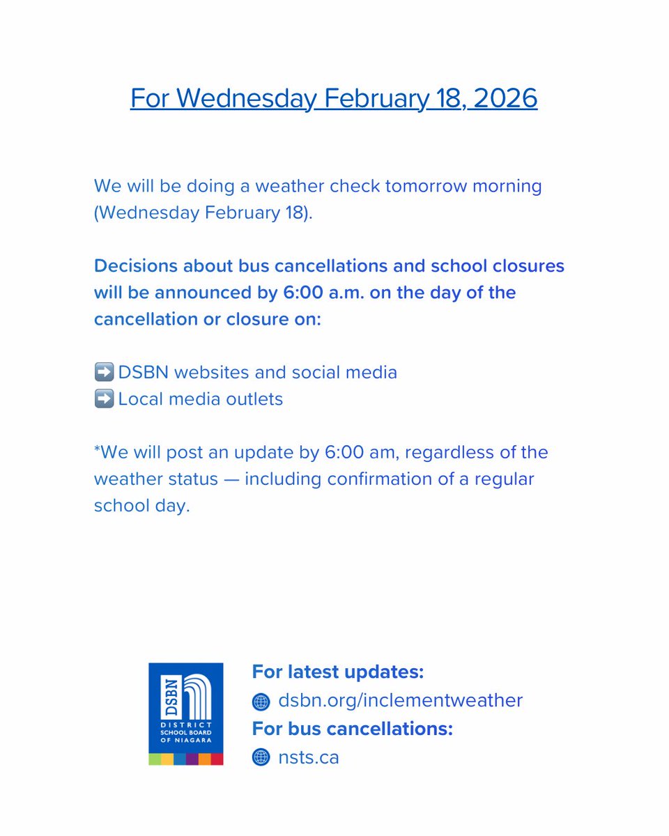 District School Board of Niagara tweet media
