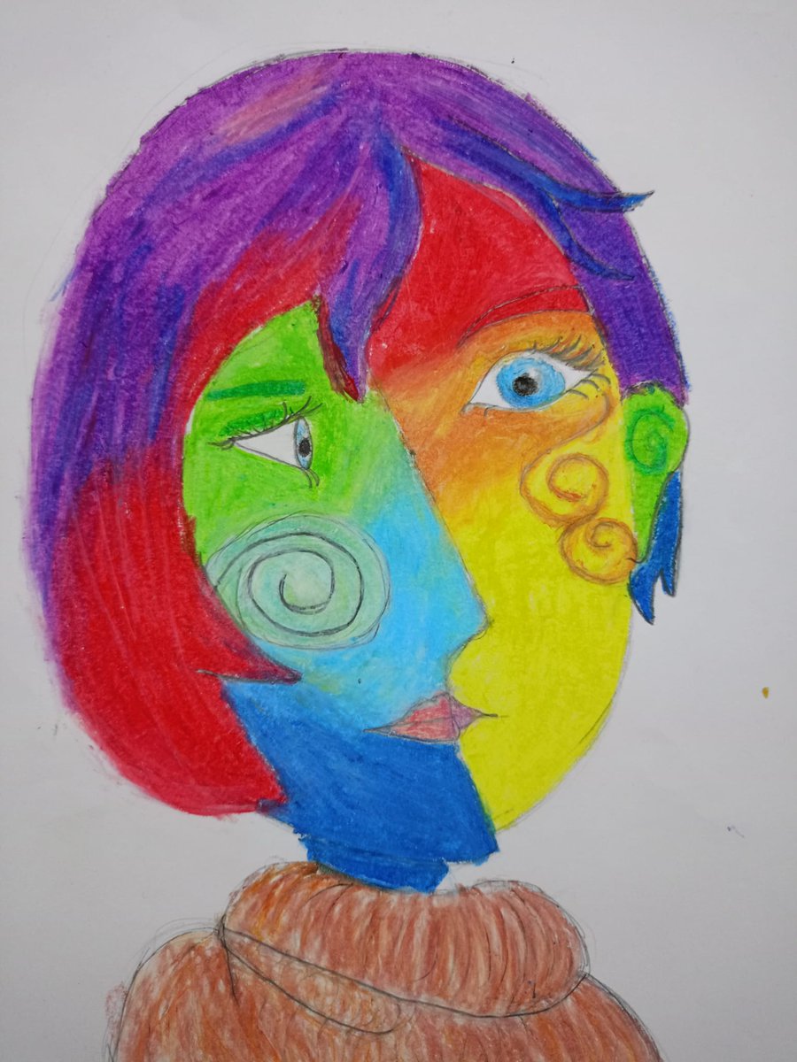 Kızım Picasso'nun bir tablosunu çizdi. Beğenileriniz onu motive edecek, haydi dostlar❤️