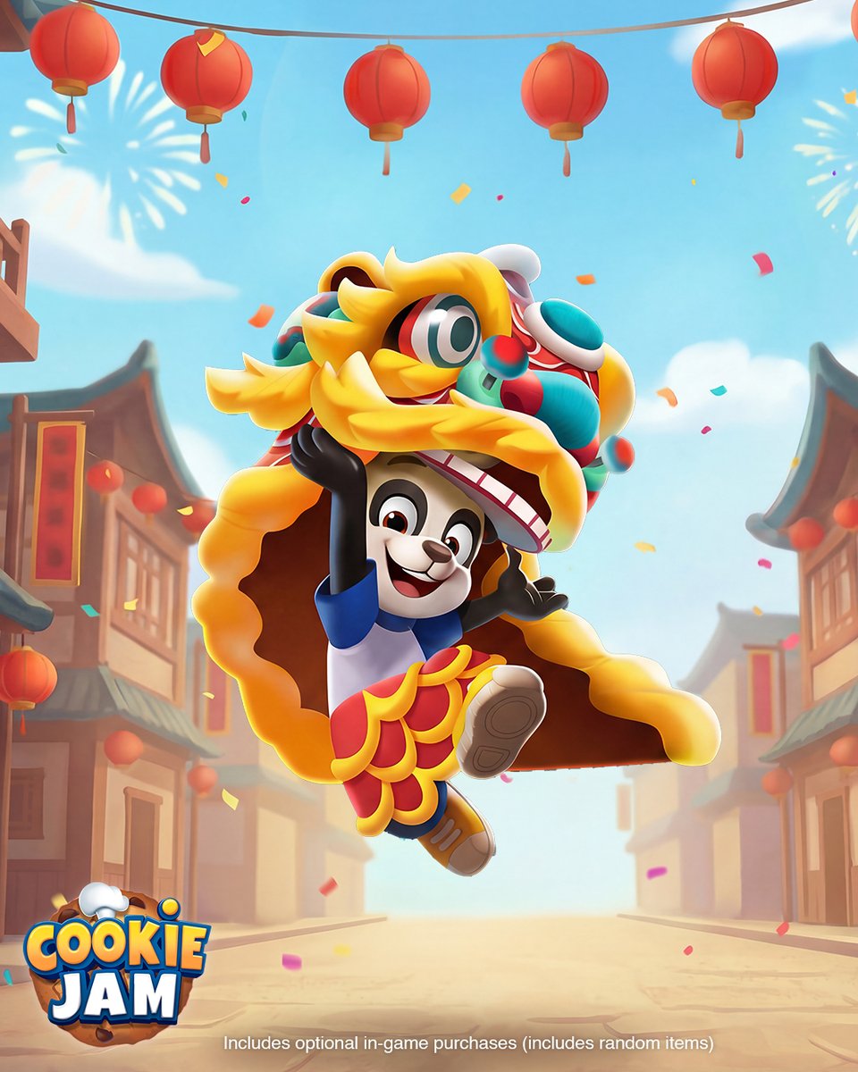 Wishing you a very Happy Lunar New Year! 🏮✨ May your year be as bright as a firework and as sweet as a Cookie Jam masterpiece! 🎆🐼

Wishing you health, wealth, and lots of fun in the kitchen this year! 🧧💖
