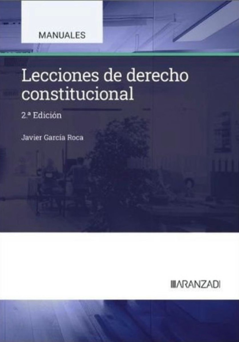 📘“Lecciones de derecho constitucional” (2ª ed.) de Javier García Roca es una guía clara y sólida para comprender los fundamentos, principios y debates actuales del constitucionalismo. 

#DerechoConstitucional #Derecho #LibrosJurídicos #martesderecomendación