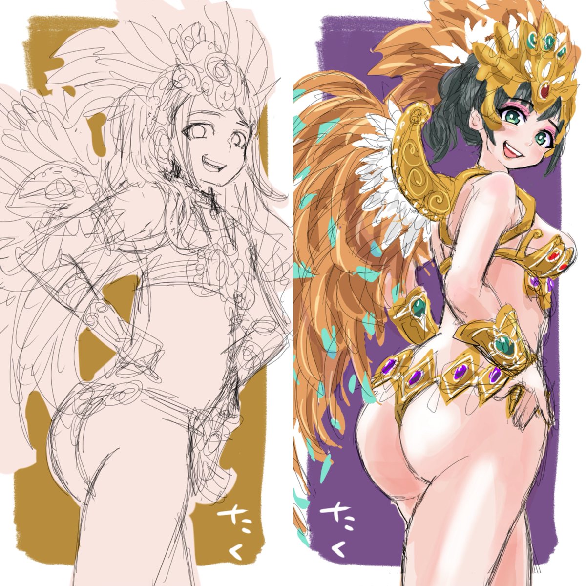 サンバガール81💃🏻(ブラッシュアップ) 
#イラスト #illustration 