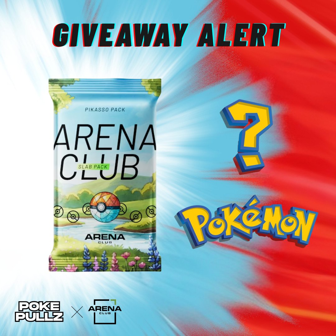 pokepullzhq's tweet image. Poke Pullz x Arena Club Giveaway!🚨 

Your fav duo is back yet again to give away 1 Pikasso slab pack📷 

How to enter: 
🫂Follow @Pokepullzhq &amp;amp; @ArenaClub
❤️2. Retweet AND Like 
💬3. Comment your favorite pokemon  

The winner will be picked on 2/20!