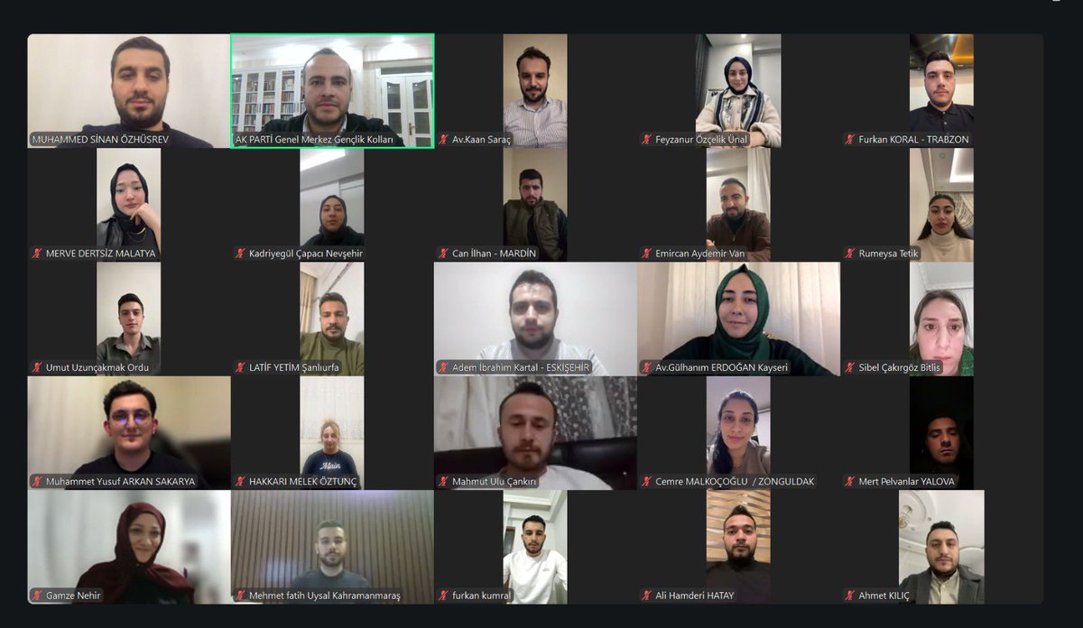 sinanozhusrev's tweet photo. AK Parti Gençlik Kolları Kültür ve Sanat Politikaları Birim Toplantımızı ve İl Kültür Sanat Politikaları Başkanları Toplantımızı çevrimiçi olarak gerçekleştirdik. 
Ramazan ayında yapılması planlanan çalışmaları ve gündemi değerlendirdiğimiz toplantılarımız hayırlara vesile olsun. https://t.co/RynOFWkgjA
