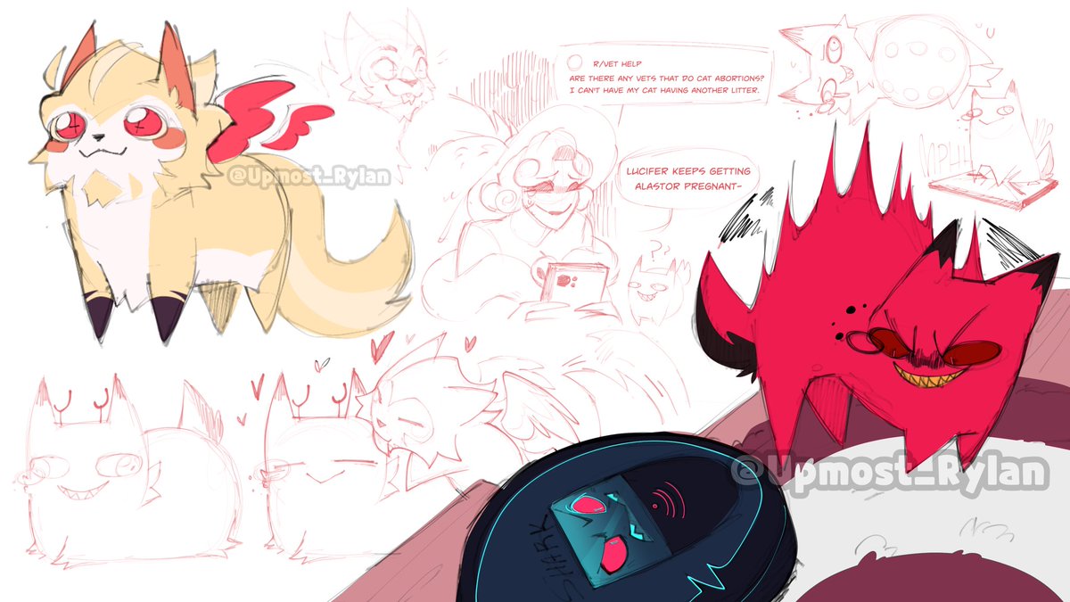 MA!! THERE ARE WEIRD CAT LUCIFER AND ALASTOR OUTSIDE!!

#HazbinHotel #appleradio