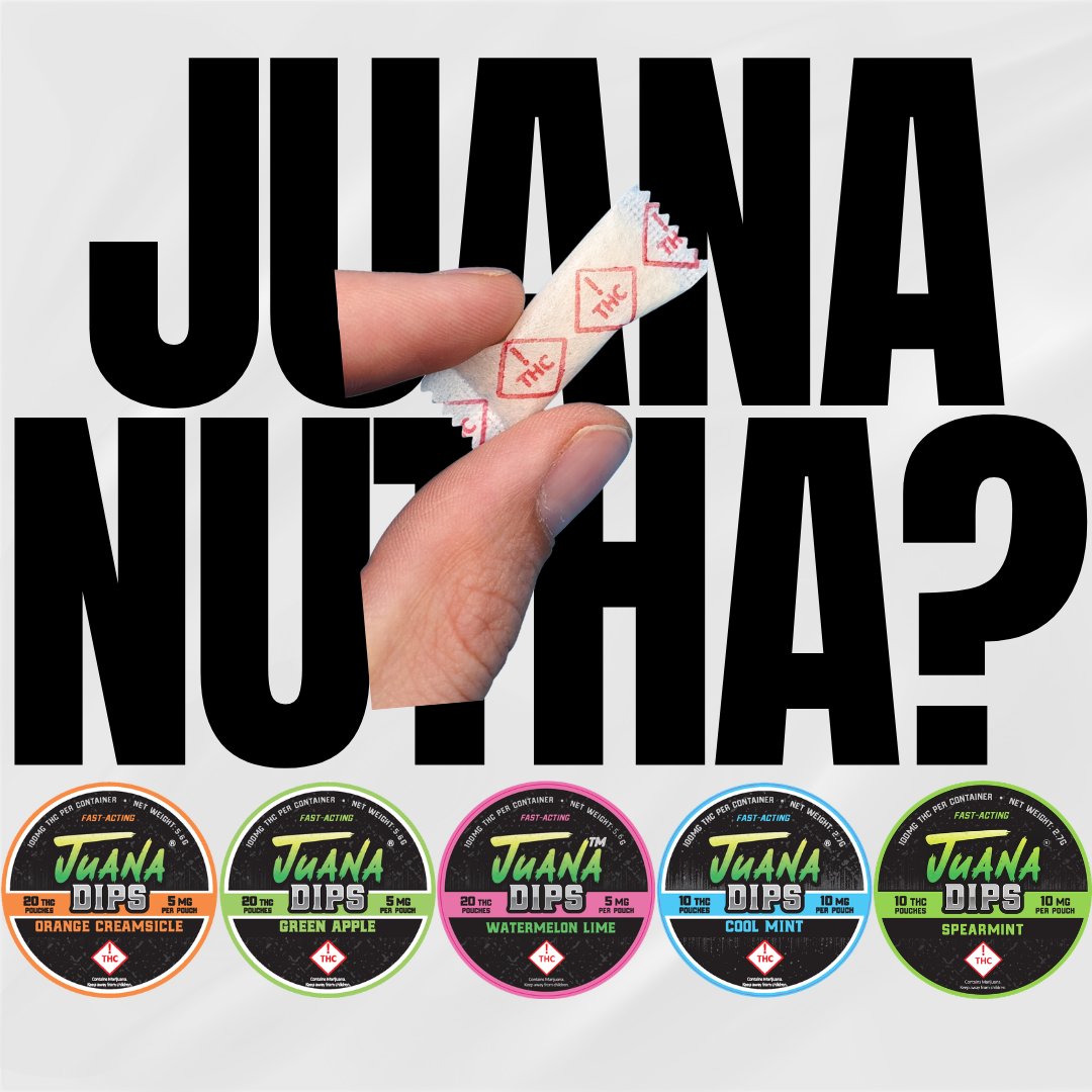 JuanaDips's tweet photo. Different flavor, same question: Juana Nutha?
.
.
#juanadips #thcpouch #Handsfreehigh #liprippers #savethelungspackthegums #weedzyn #weedpouch #upperdeckie #Rockmountainhigh #420inthemouth #discreettreat #weedstagram #weedporn #highlife https://t.co/An5CBcD354