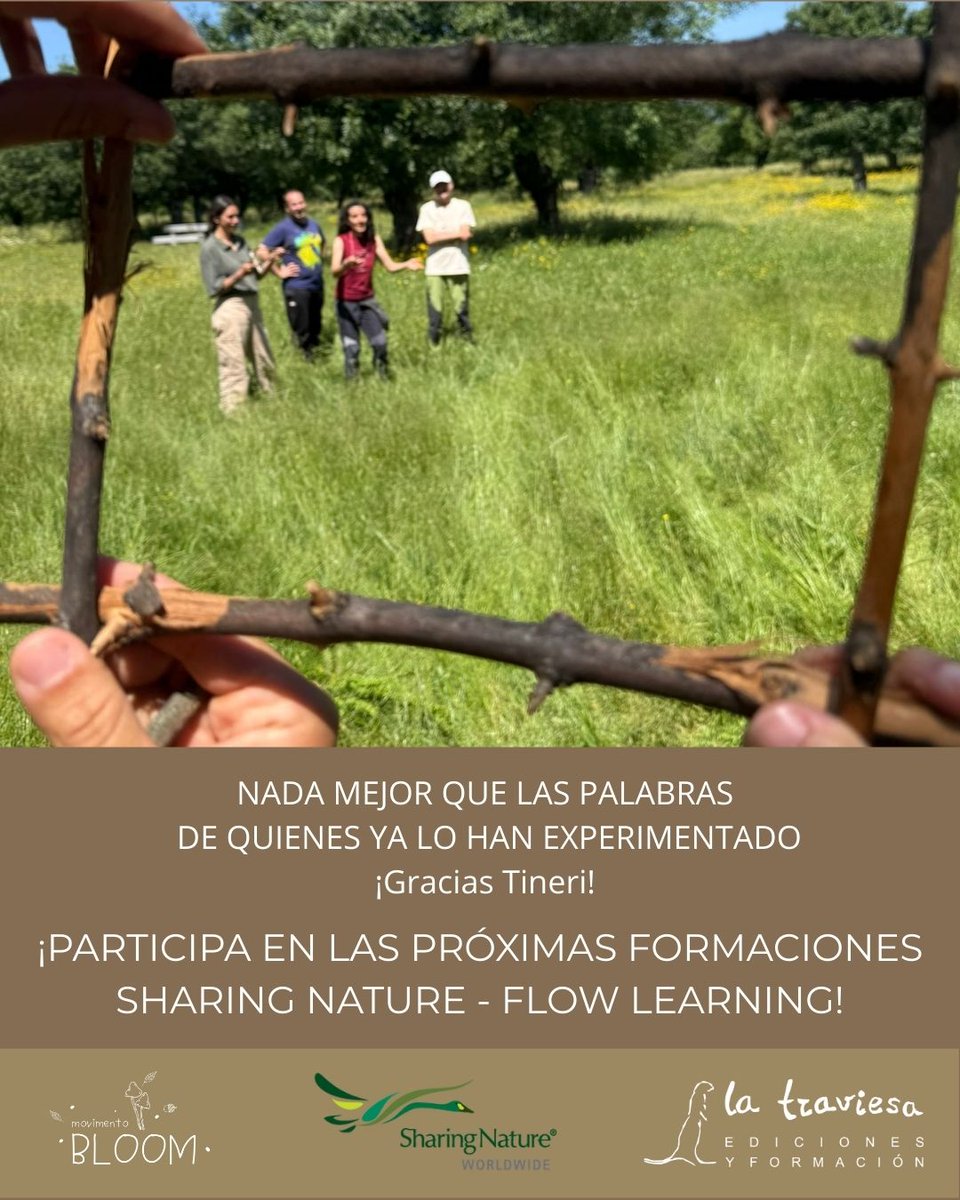 TraviesaEdicion's tweet image. Tineri comparte el impacto de vivir SHARING NATURE – FLOW LEARNING™: una formación que transforma la forma de educar y acompañar.

📍 MADRID · NIVEL II · 23–24 MAYO

 💻 Sesión informativa gratuita · 3 marzo
🔗 linktr.ee/latraviesaedic…

#FlowLearning #EducaciónEnLaNaturaleza