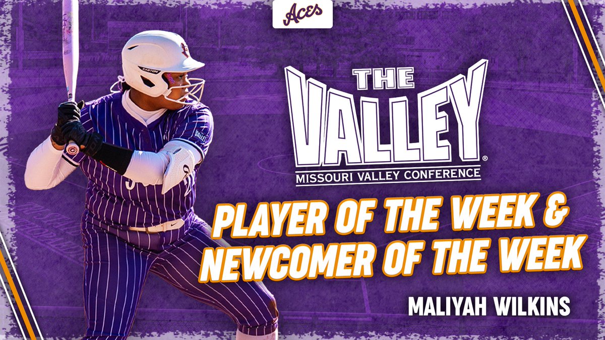 Maliyah Wilkins has been named the MVC Player and Newcomer of the Week for her performance at the 901 Classic in Memphis!

➡️ Batted .500 (7-of-14)
➡️ Hit 3 home runs 
➡️ Recorded 9 RBI

📰 tinyurl.com/4376mpvj
🥎 #ForTheAces