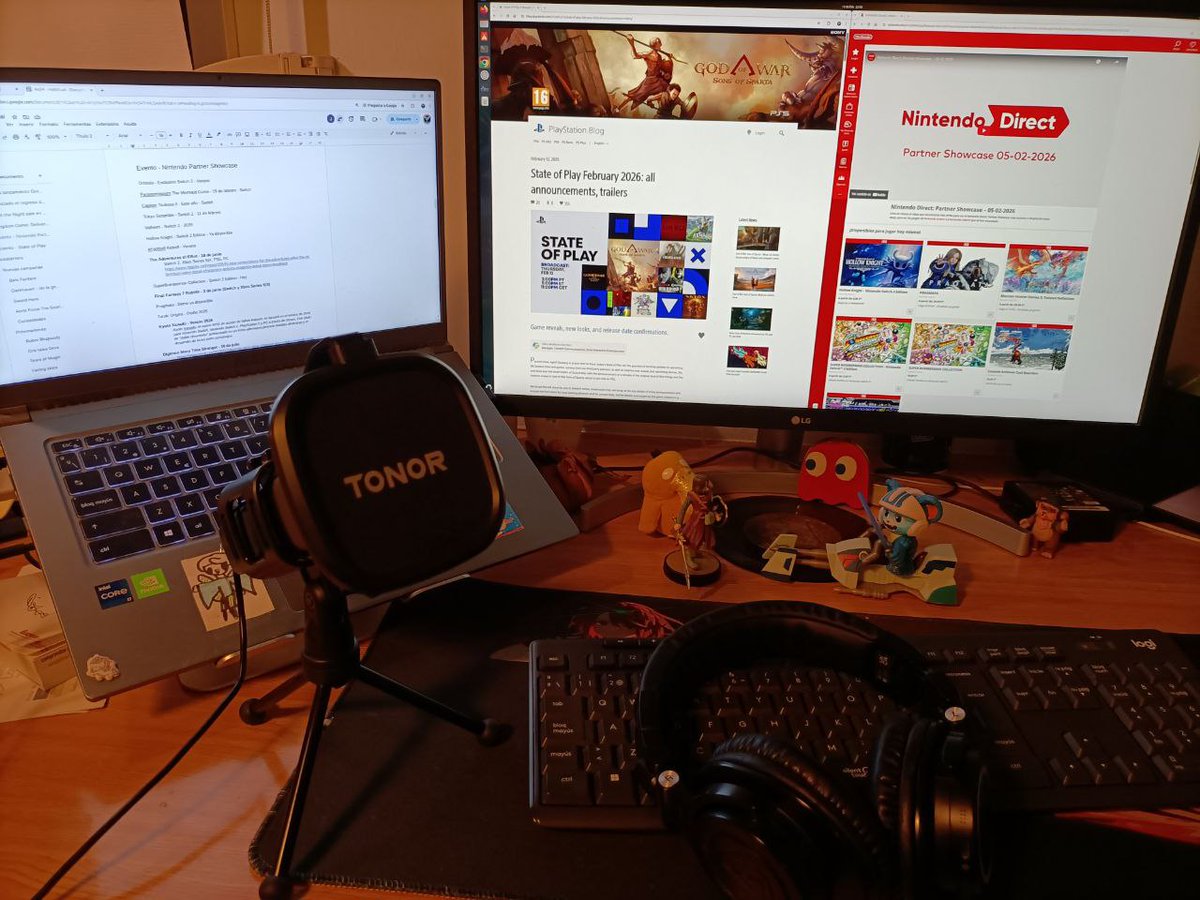 Noche de grabación en la Cantina... programa habitual con mucho contenido pero con una party reducida... ¡vamos a ello! #podcasting #RPG #NintendoDirect #StateOfPlay