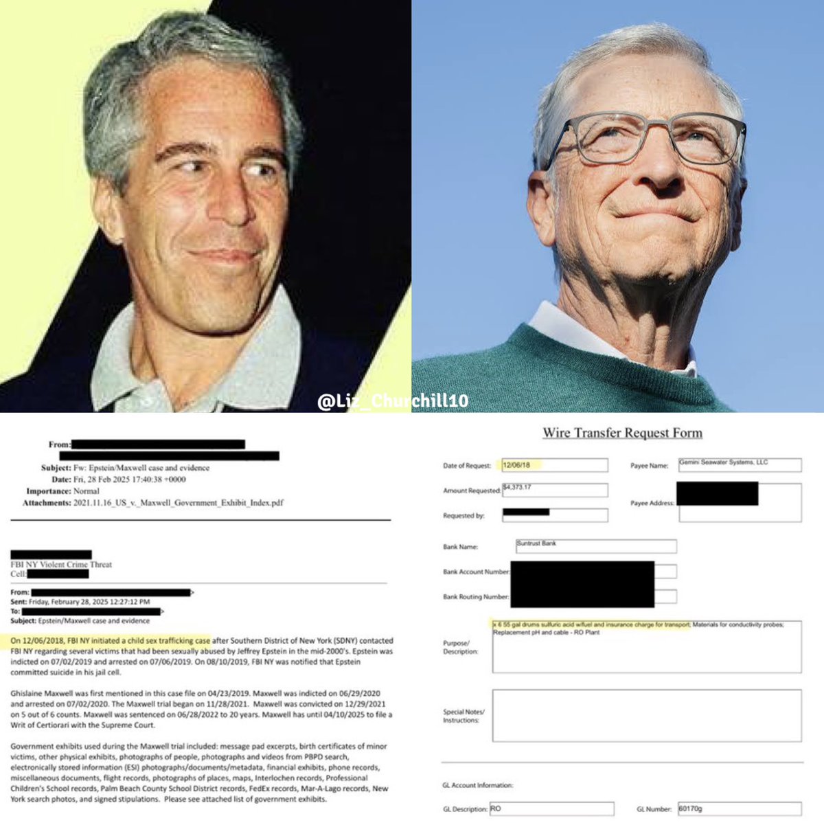 🚨🚨DEMASIADO ESPELUZNANTE y TERRIBLE la información de que Epstein compró 1200 litros de ácido sulfúrico 😳
Epstein ordenó que le enviaran ácido sulfúrico a su isla cuando descubrió que lo estaban investigando.

El ácido sulfúrico disuelve los huesos sin dejar rastro.

Bill