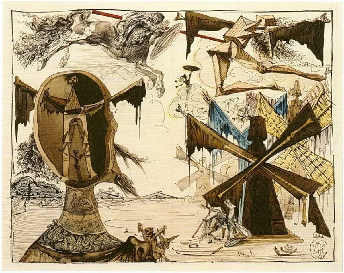 Magicalspain's tweet photo. Salvador Dalí's ilustrations for Don Quijote https://t.co/jcOVyGDYQB